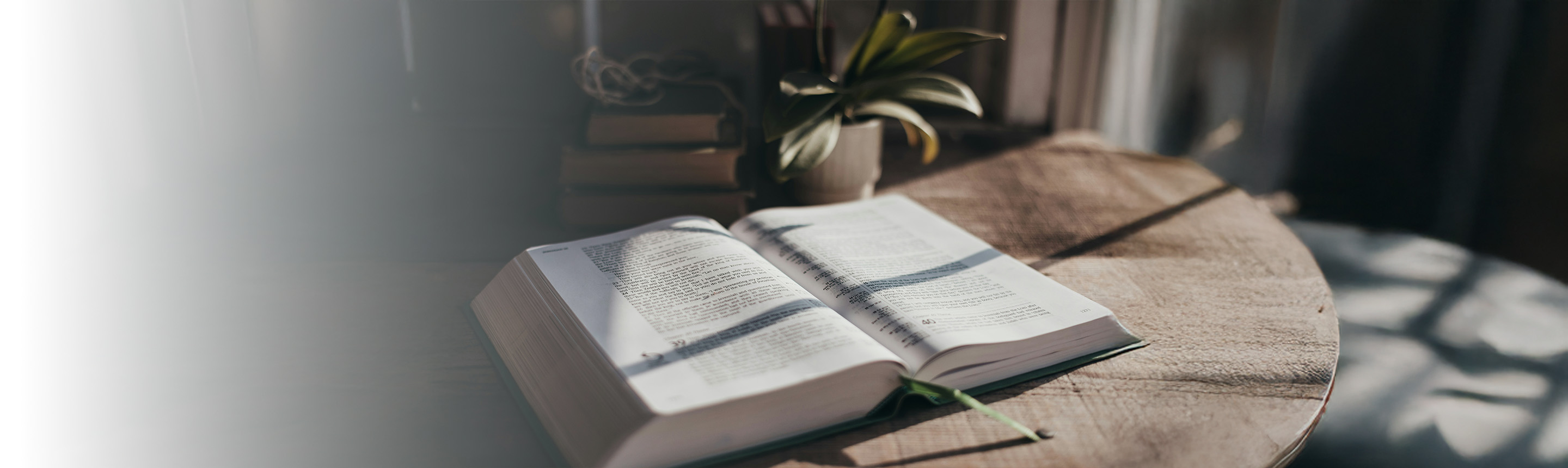 Bible sitting on a table