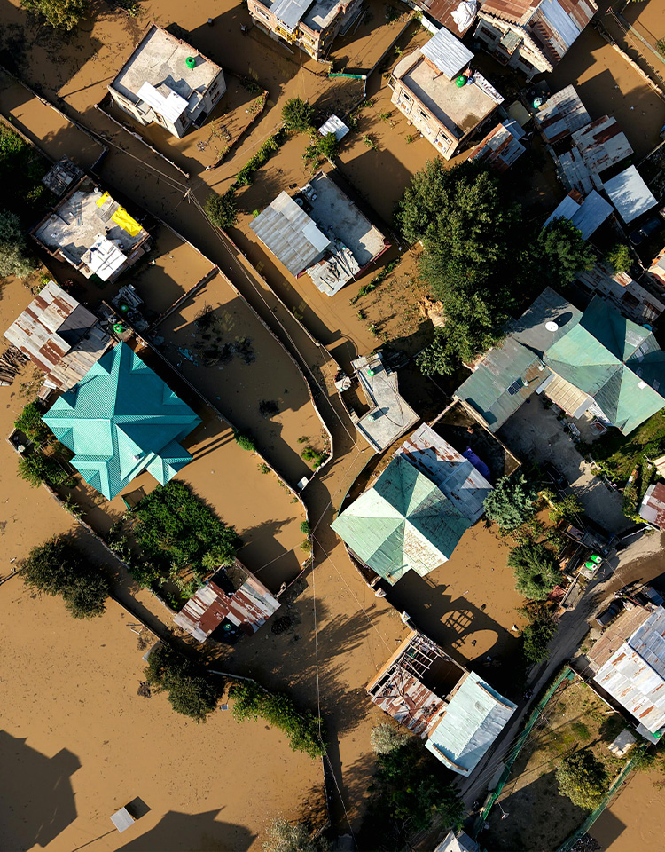 Image of flooded village