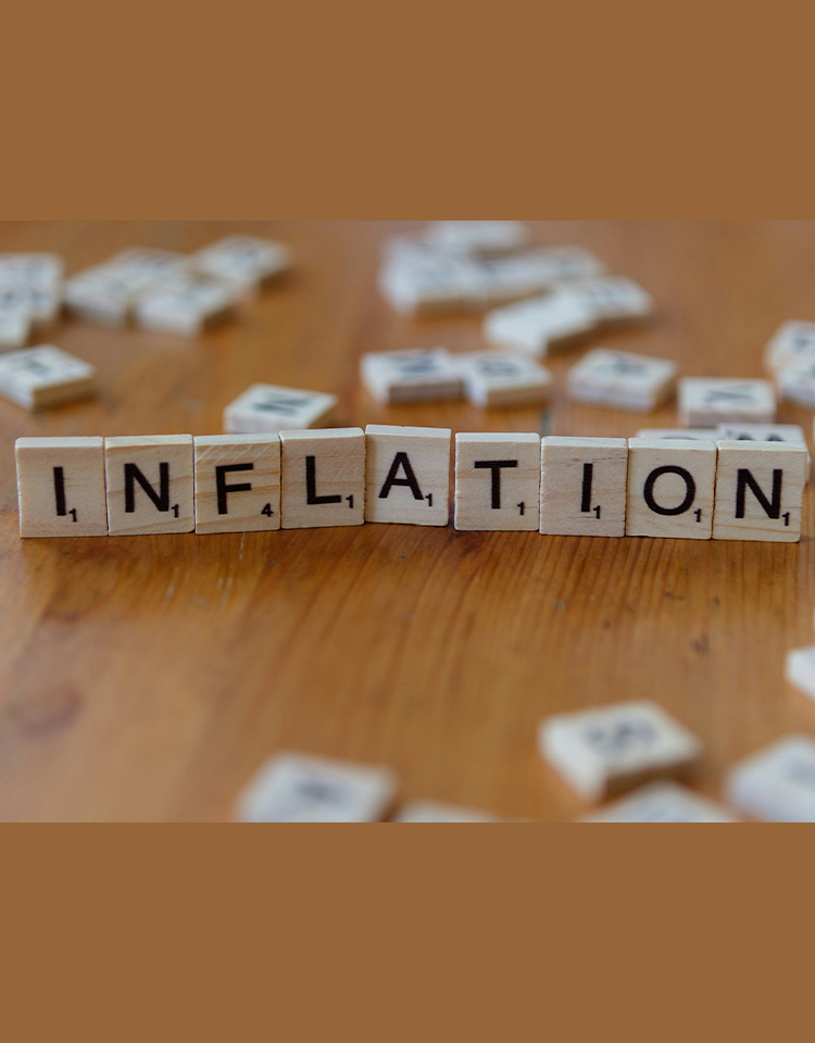 Scrabble tiles spelling Inflation
